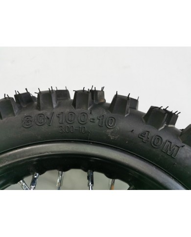 80/100-10 WHEEL KNOBBY TYRE +TUBE WITH DISC 12 INCH DIRT BIKE DISC SPROCKET 12MM
