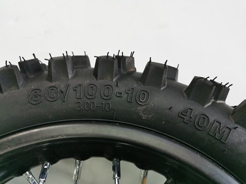 80/100-10 WHEEL KNOBBY TYRE +TUBE WITH DISC 12 INCH DIRT BIKE DISC SPROCKET 12MM