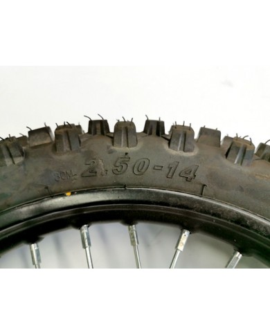 2.50-14 60/100-14 FRONT WHEEL KNOBBY TYRE +TUBE WITH DISC 14 INCH DIRT PIT BIKE