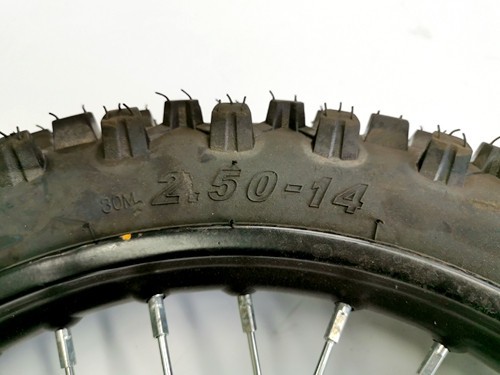 2.50-14 60/100-14 FRONT WHEEL KNOBBY TYRE +TUBE WITH DISC 14 INCH DIRT PIT BIKE