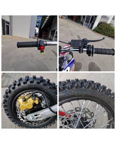 110cc Dirt Bike Trail Pit Bike Motor Electric Start Manual Junior Bike Kid Green