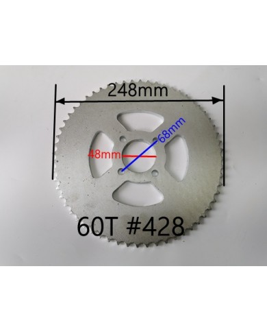 60 Teeth 428 Rear Back Chain Sprocket Cog  PIT PRO TRAIL QUAD DIRT BIKE ATV KART
