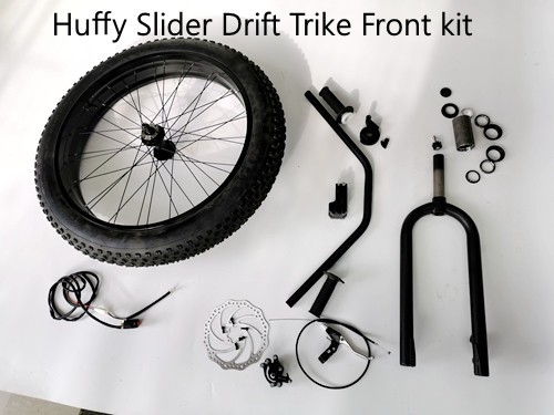 Drift Trike Motorised Huffy Slider fork handlebar front Fat 26 inch Wheel kit