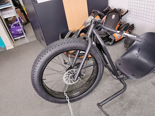 Drift Trike Motorised Huffy Slider fork handlebar front Fat 26 inch Wheel kit