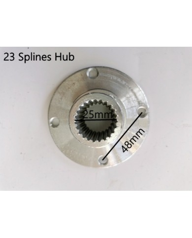 SPROCKET DISC CARRIER HUB 25MM AXLE WITH 23 SPLINE ALLOY 4 STUD GO KART TRIKE