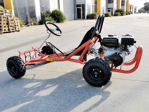 200cc 6.5HP Go Kart Wet Clutch Dune Buggy ATV Quad 4 Stroke Adult/Teen/Kid Sizes RED