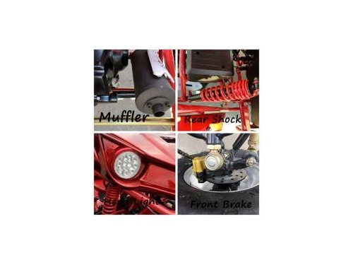 125CC Buggy ATV Sport Quad Dirt Bike 4 Wheel  Go kart Semi Auto SAHARA PRO RED