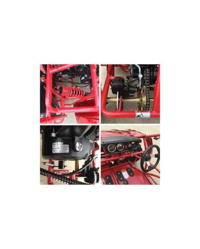 125CC Buggy ATV Sport Quad Dirt Bike 4 Wheel  Go kart Semi Auto SAHARA PRO RED