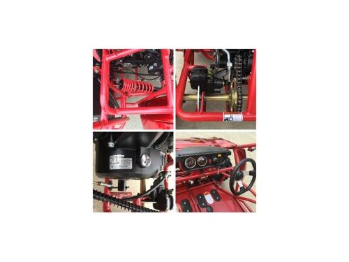 125CC Buggy ATV Sport Quad Dirt Bike 4 Wheel  Go kart Semi Auto SAHARA PRO RED