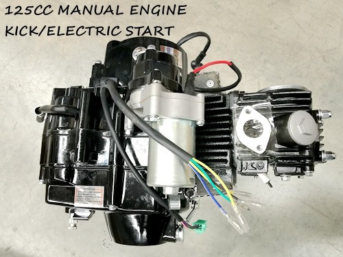 125cc 4 Stroke Manual Clutch Gear Engine Motor Electric Kick Start Dirt Pit Bike