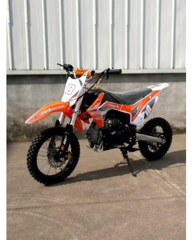 110cc Dirt Bike Trail Pit Bike Motor Electric Start Manual Junior Bike Kid Orange