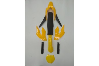 Yellow Plastics Guard Fairing Fender Kit & seat for 49cc PIT PRO Dirt Bike