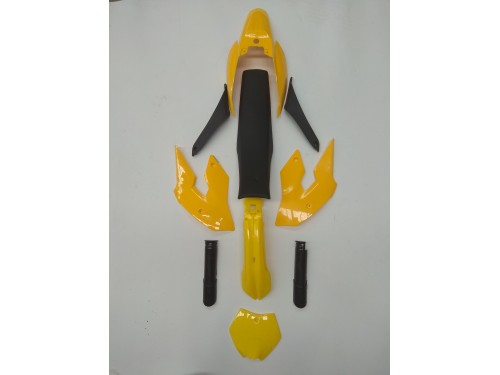 Yellow Plastics Guard Fairing Fender Kit & seat for 49cc PIT PRO Dirt Bike
