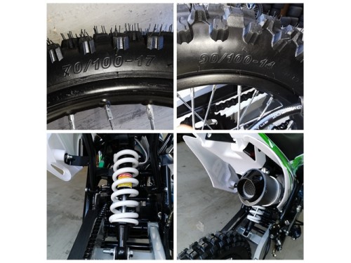 125CC DIRT BIKE PIT MOTOR TRAIL MOTOCROSS DINGO PRO ELECTRIC START 14/17 BIG WHEEL GREEN