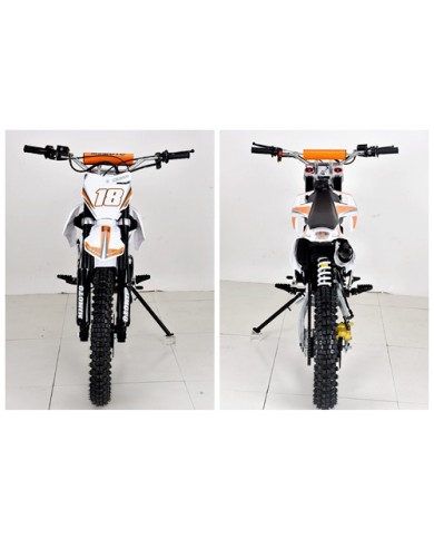 125CC PIT MOTOR DIRT BIKE TRAIL MOTOCROSS PRO KICK START 14/17 BIG WHEEL ORANGE