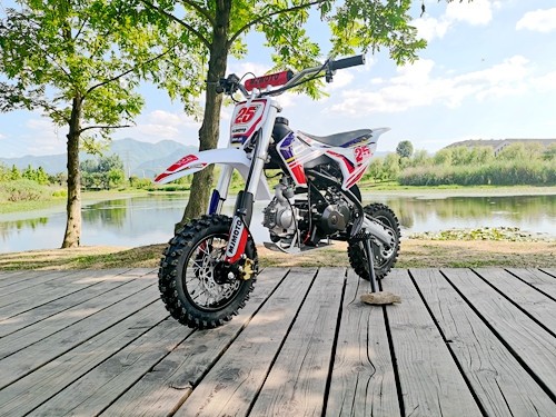 70cc Dirt Bike Trail Pit Bike Motor Electric Start Manual Junior Bike Kid Orange