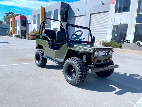150cc Mini Willy Jeep Replica 2WD Semi Auto Golf Cart Twin Seat Kids Adults