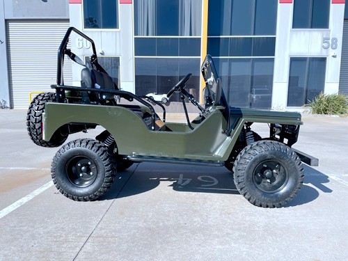150cc Mini Willy Jeep Replica 2WD Semi Auto Golf Cart Twin Seat Kids Adults