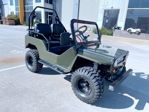 150cc Mini Willy Jeep Replica 2WD Semi Auto Golf Cart Twin Seat Kids Adults
