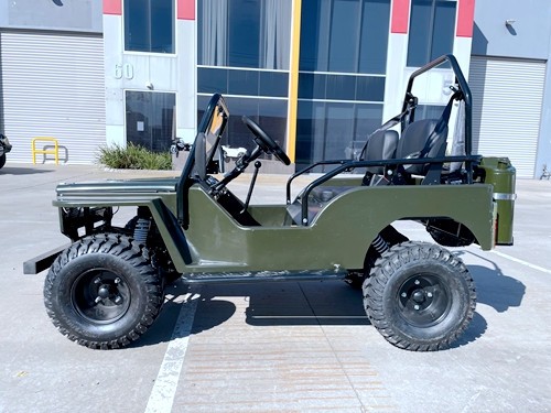 150cc Mini Willy Jeep Replica 2WD Semi Auto Golf Cart Twin Seat Kids Adults
