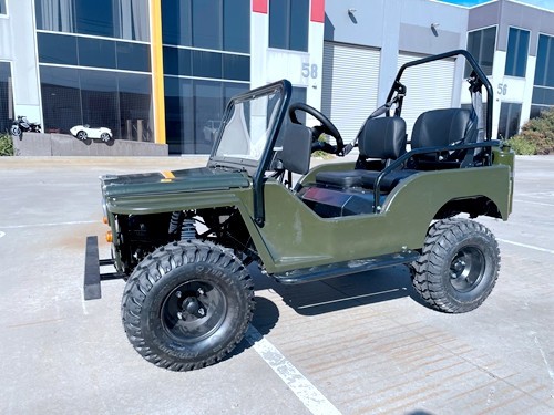 150cc Mini Willy Jeep Replica 2WD Semi Auto Golf Cart Twin Seat Kids Adults