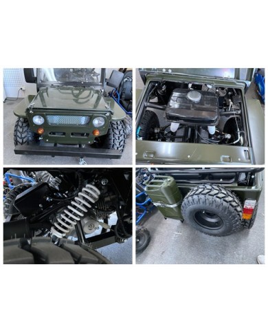 150cc Mini Willy Jeep Replica 2WD Semi Auto Golf Cart Twin Seat Kids Adults
