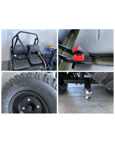 150cc Mini Willy Jeep Replica 2WD Semi Auto Golf Cart Twin Seat Kids Adults