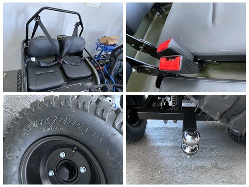 150cc Mini Willy Jeep Replica 2WD Semi Auto Golf Cart Twin Seat Kids Adults