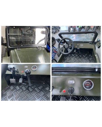150cc Mini Willy Jeep Replica 2WD Semi Auto Golf Cart Twin Seat Kids Adults