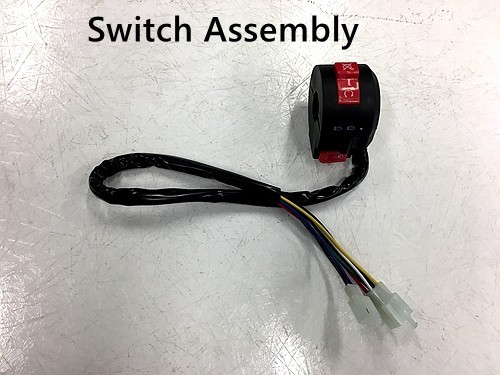 Handlebar Starter Headlight Kill Switch Assembly ATVs Quad Buggy 2+6 Female Pins