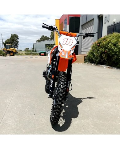 125CC PIT MOTOR DIRT BIKE TRAIL MOTOCROSS PRO KICK START 14/17 BIG WHEEL ORANGE