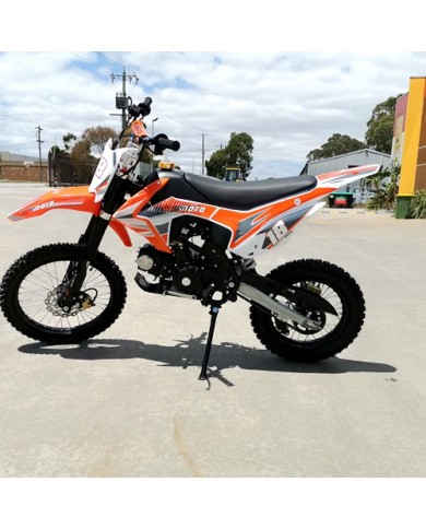 125CC PIT MOTOR DIRT BIKE TRAIL MOTOCROSS PRO KICK START 14/17 BIG WHEEL ORANGE