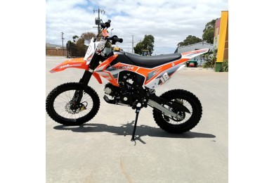 125CC PIT MOTOR DIRT BIKE TRAIL MOTOCROSS PRO KICK START 14/17 BIG WHEEL ORANGE