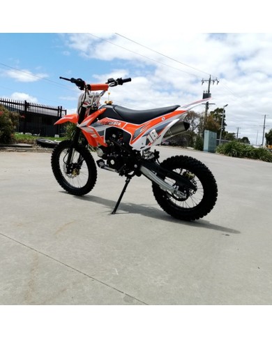 125CC PIT MOTOR DIRT BIKE TRAIL MOTOCROSS PRO KICK START 14/17 BIG WHEEL ORANGE