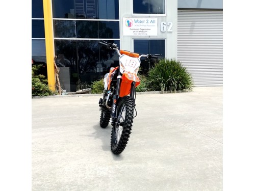125CC PIT MOTOR DIRT BIKE TRAIL MOTOCROSS PRO KICK START 14/17 BIG WHEEL ORANGE