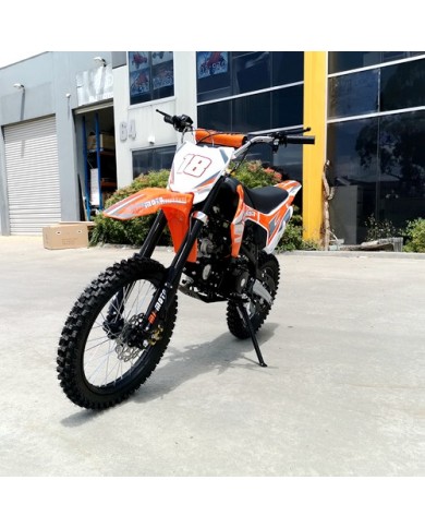 125CC PIT MOTOR DIRT BIKE TRAIL MOTOCROSS PRO KICK START 14/17 BIG WHEEL ORANGE