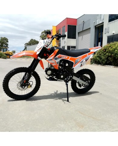 125CC PIT MOTOR DIRT BIKE TRAIL MOTOCROSS PRO KICK START 14/17 BIG WHEEL ORANGE