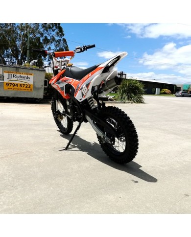 125CC PIT MOTOR DIRT BIKE TRAIL MOTOCROSS PRO KICK START 14/17 BIG WHEEL ORANGE