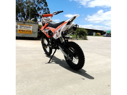 125CC PIT MOTOR DIRT BIKE TRAIL MOTOCROSS PRO KICK START 14/17 BIG WHEEL ORANGE