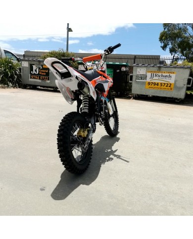 125CC PIT MOTOR DIRT BIKE TRAIL MOTOCROSS PRO KICK START 14/17 BIG WHEEL ORANGE