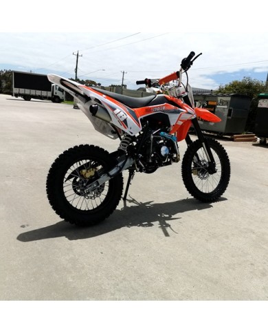 125CC PIT MOTOR DIRT BIKE TRAIL MOTOCROSS PRO KICK START 14/17 BIG WHEEL ORANGE