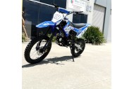 125CC PIT MOTOR DIRT BIKE TRAIL MOTOCROSS PRO KICK START 14/17 BIG WHEEL BLUE