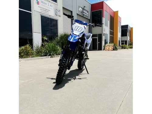 125CC PIT MOTOR DIRT BIKE TRAIL MOTOCROSS PRO KICK START 14/17 BIG WHEEL BLUE