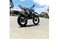 125CC PIT MOTOR DIRT BIKE TRAIL MOTOCROSS PRO KICK START 14/17 BIG WHEEL BLUE