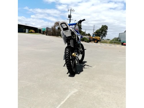 125CC PIT MOTOR DIRT BIKE TRAIL MOTOCROSS PRO KICK START 14/17 BIG WHEEL BLUE