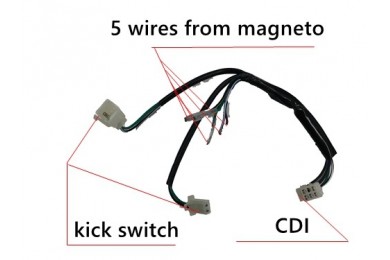 Wire Loom Wiring Harness Kick Start Dirt Bike Pit Trail