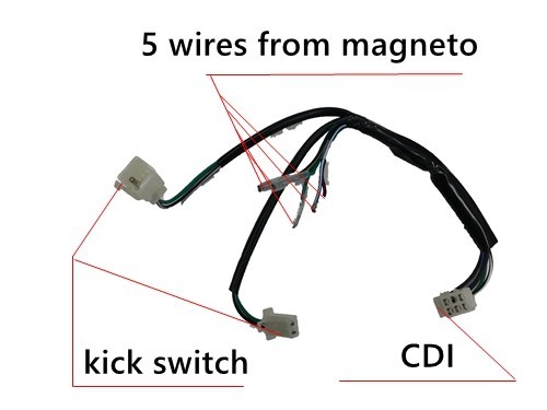 Wire Loom Wiring Harness Kick Start Dirt Bike Pit Trail