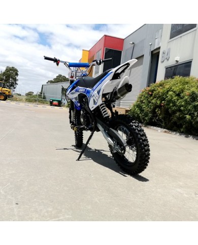 125CC PIT MOTOR DIRT BIKE TRAIL MOTOCROSS PRO KICK START 14/17 BIG WHEEL BLUE