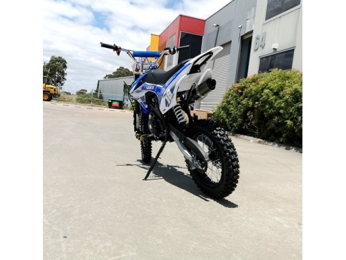 125CC PIT MOTOR DIRT BIKE TRAIL MOTOCROSS PRO KICK START 14/17 BIG WHEEL BLUE