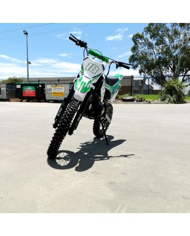 125CC DIRT BIKE PIT MOTOR TRAIL MOTOCROSS DINGO PRO ELECTRIC START 14/17 BIG WHEEL GREEN